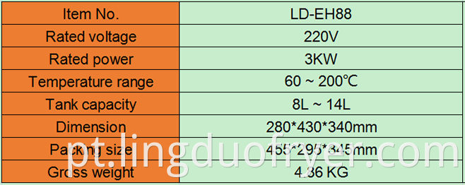 Electric Fryer Product Details